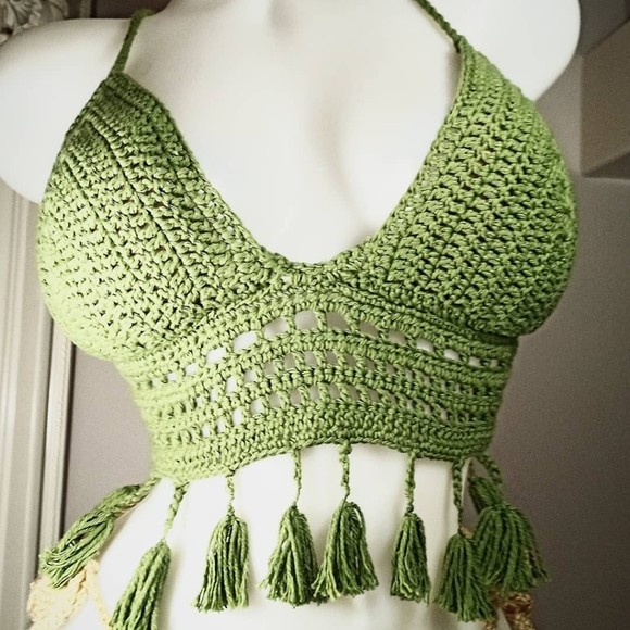 Luxury Handmade Crochet Swarovski Bikini - Picture 11 of 17